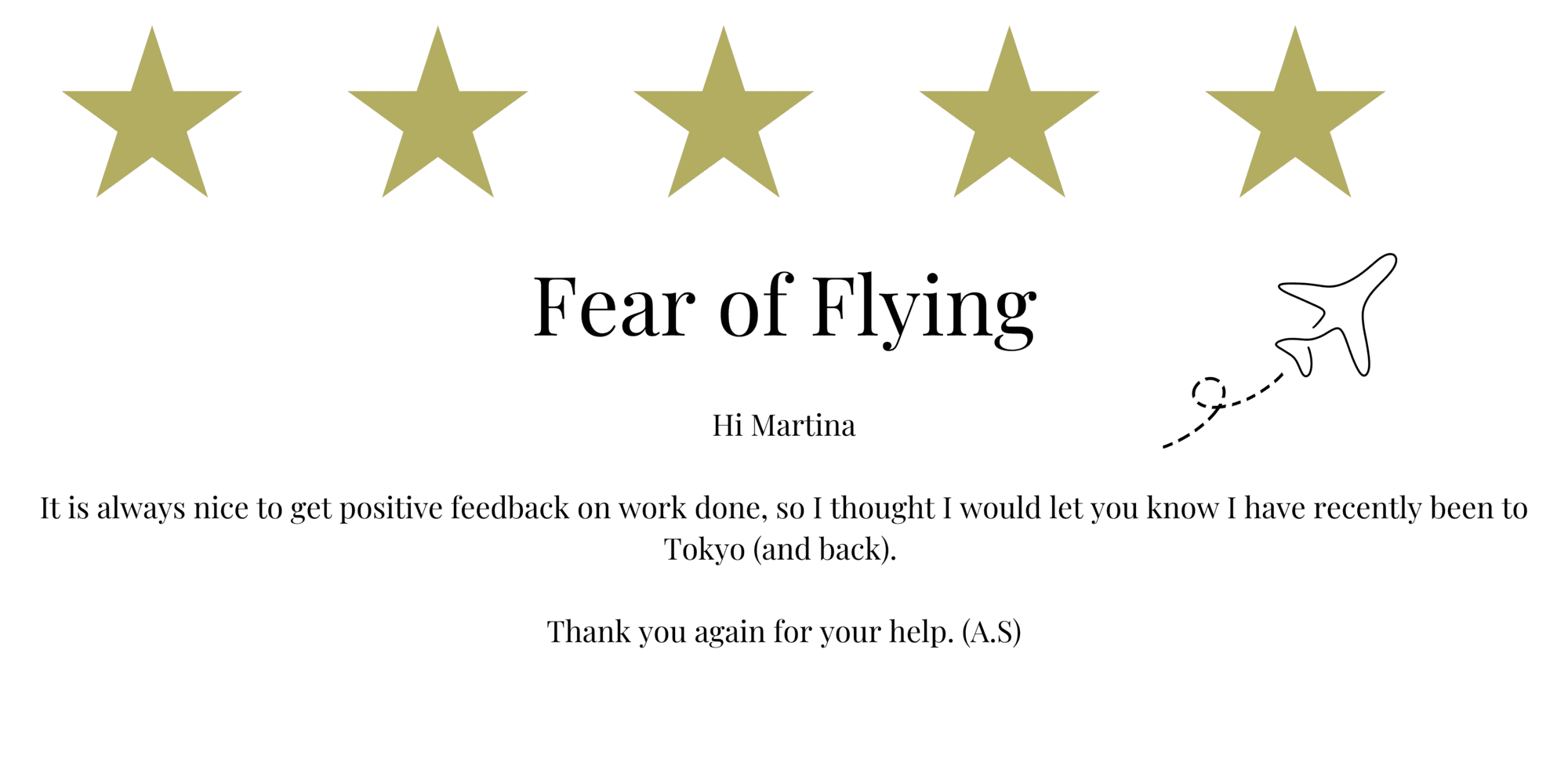 Fear of Flying Hypnosis Nottingham Testimonials