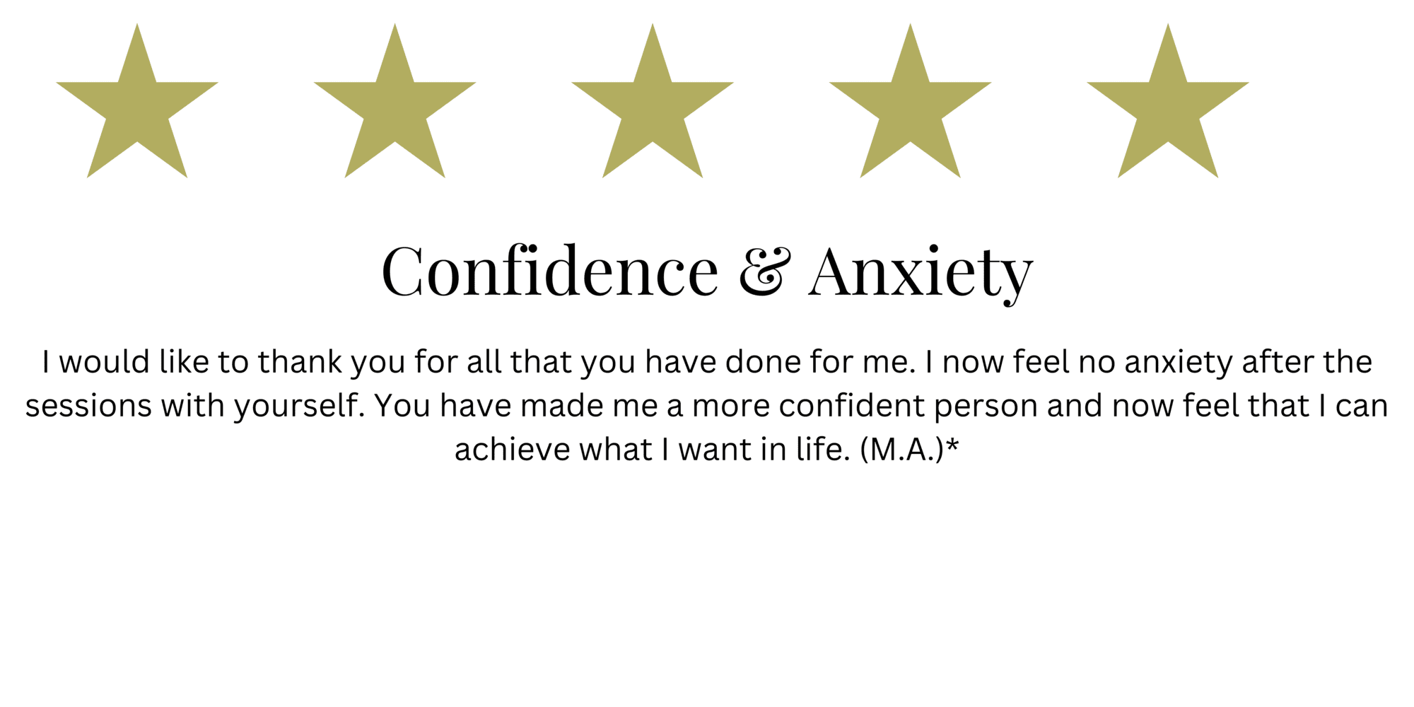 anxiety hypnosis Nottingham testimonials