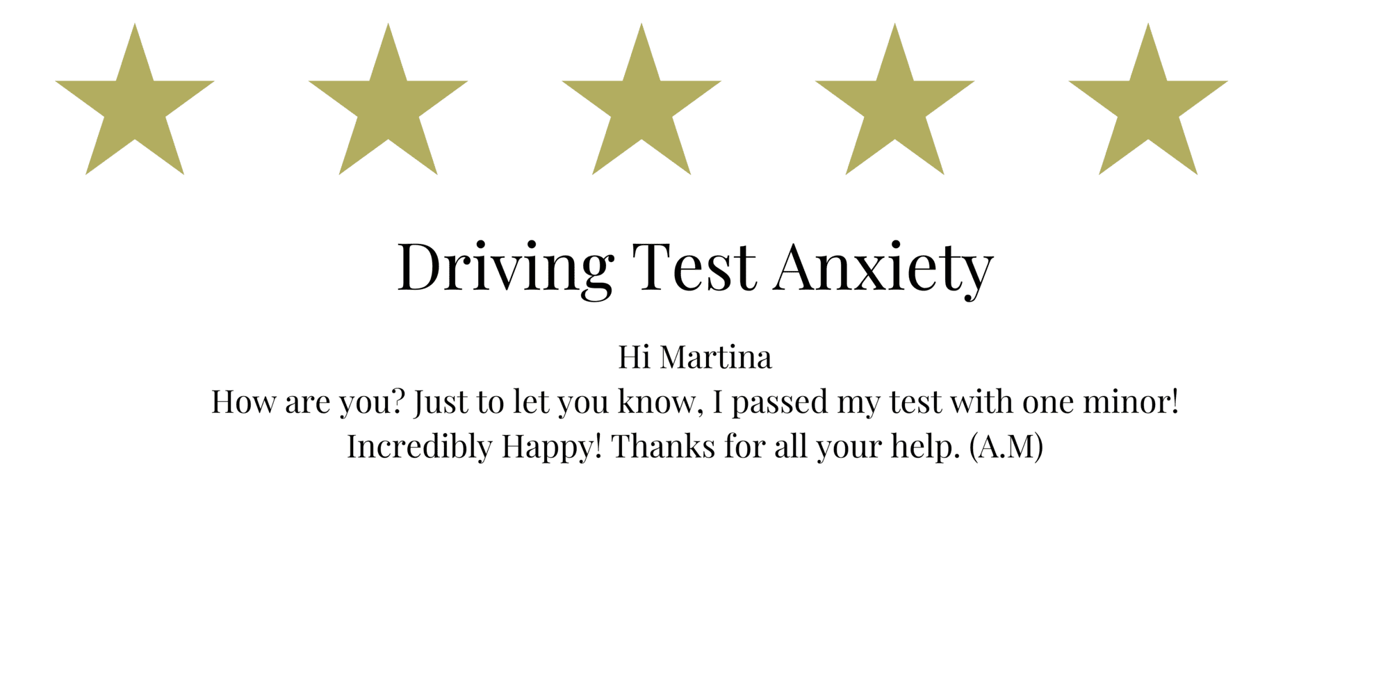 Driving Test Hypnosis Nottingham Testimonials