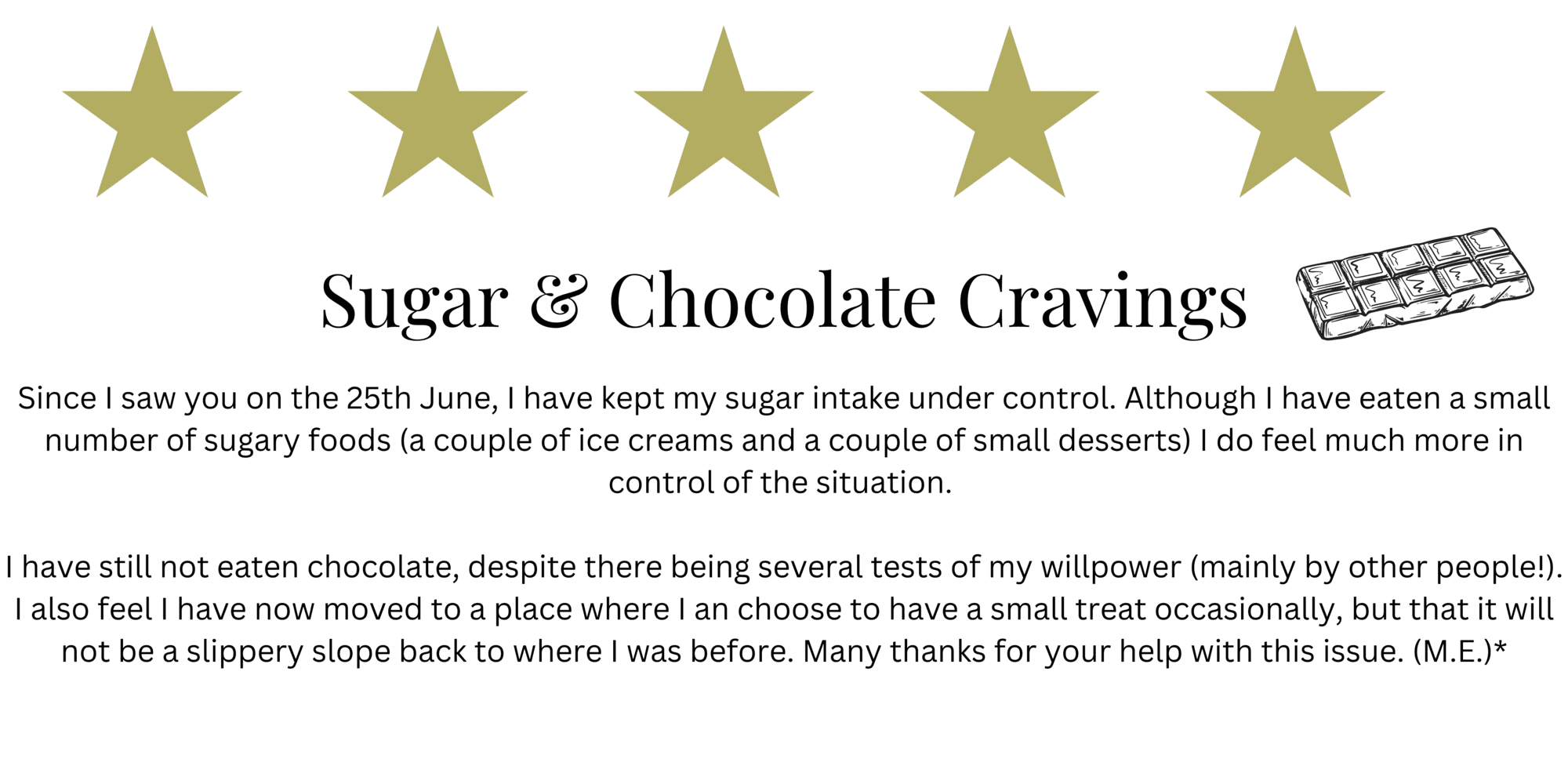 sugar cravings hypnosis nottingham testimonials