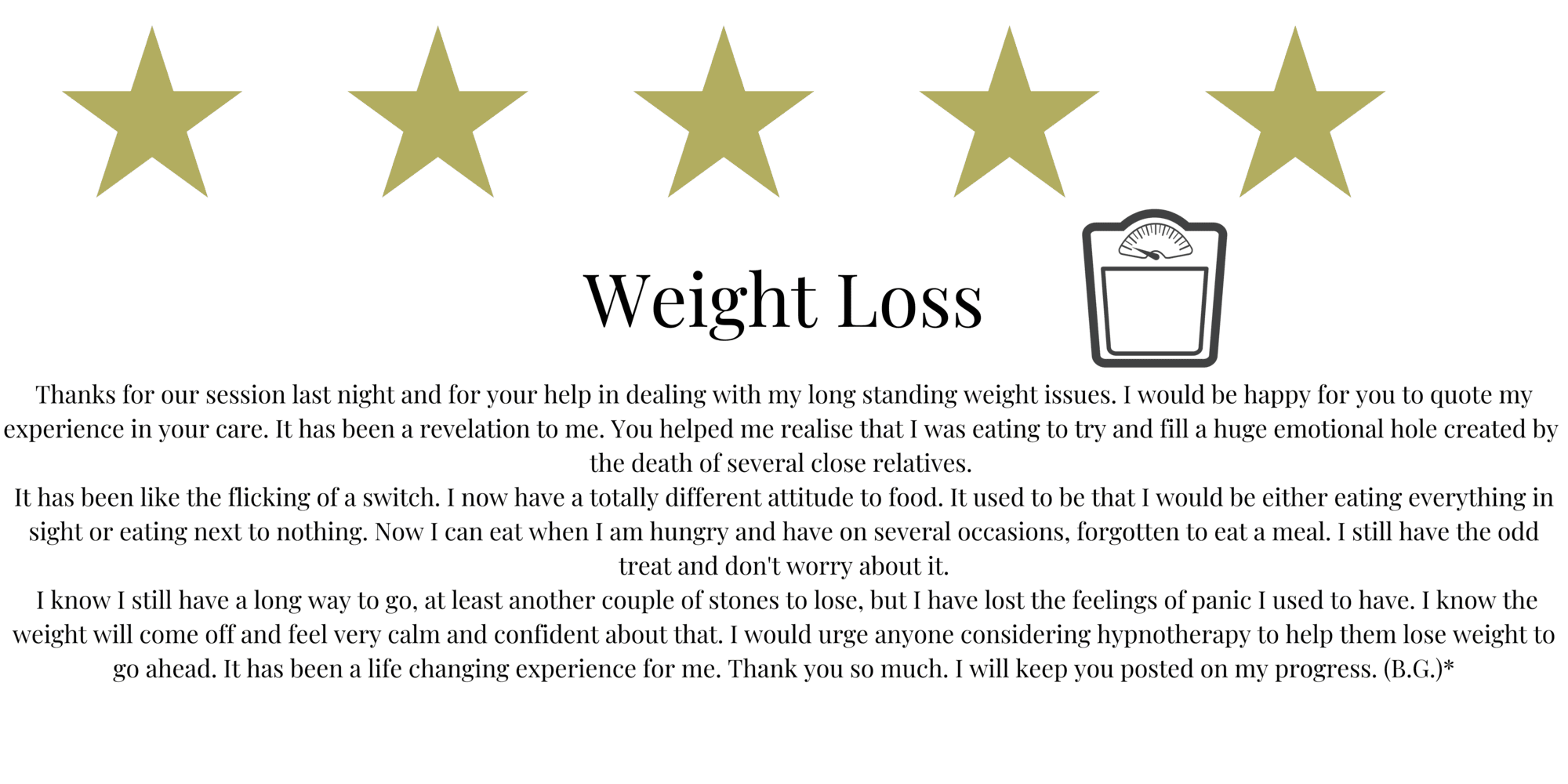 weight loss hypnosis nottingham testimonials